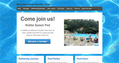 Desktop Screenshot of mountainviewaquatic.com