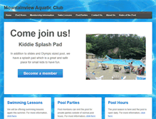 Tablet Screenshot of mountainviewaquatic.com